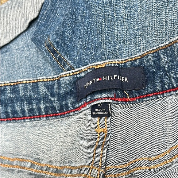 Tommy Hilfiger Women's Blue Denim Shorts Size 10 NWOT Rolled Cuff Summer Shorts - Picture 9 of 14